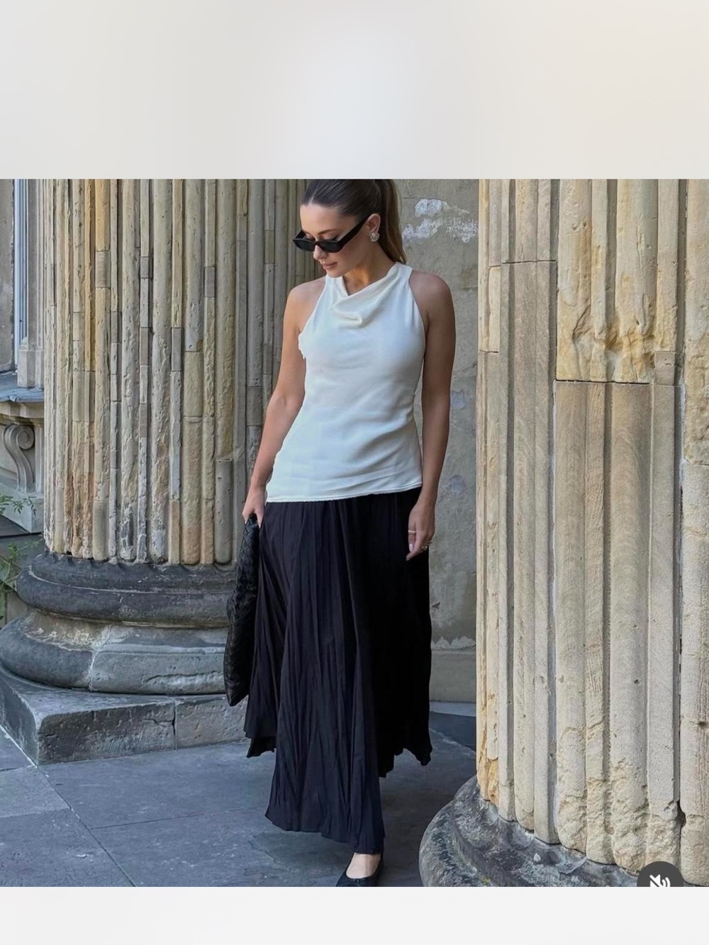 Zara Black Maxi Skirt with Flowing Silhouette